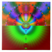 Galaxy Collision Fractal Tegeltje (Voorkant)