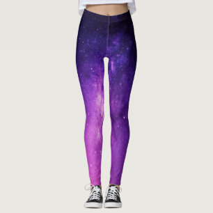 Galaxy Colored Space and Universe Leggings