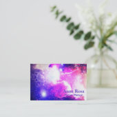 *~* Galaxy Cosmic Sacred Geometry Nebula Visitekaartje (Staand voorkant)
