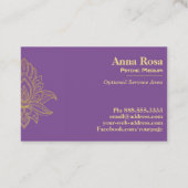 *~ * Galaxy Cosmic Sacred Hamsa Nebula Visitekaartje (Achterkant)