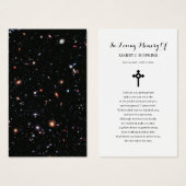 Galaxy Cosmo Sympathie Funeral Prayer Kaart (Voorkant /achterkant)