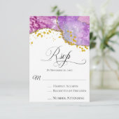 *~* Galaxy Cosmos Space SIMPLY LIVE Modern RSVP Kaartje (Staand voorkant)