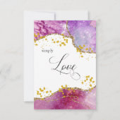 *~* Galaxy Cosmos Space SIMPLY LIVE Modern RSVP Kaartje (Achterkant)