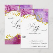 *~* Galaxy Cosmos Space SIMPLY LIVE Modern RSVP Kaartje (Voorkant / Achterkant)