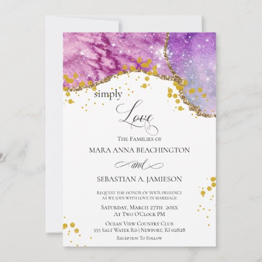 *~* Galaxy Cosmos Space SIMPLY LOVE Modern sterren Kaart (Achterkant)