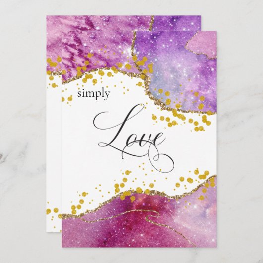 *~* Galaxy Cosmos Space SIMPLY LOVE Modern sterren Kaart (Voorkant / Achterkant)