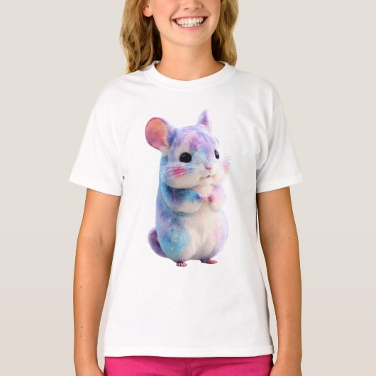 Galaxy Cotton Candy Chinchilla Kinderen T-shirt (Voorkant)