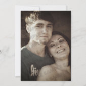 Galaxy Couple Baby shower foto uitnodigen Kaart (Achterkant)