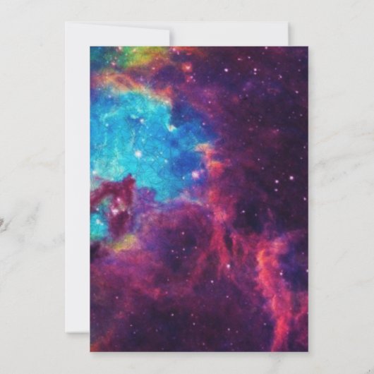 Galaxy Couple Baby shower Uitnodigen Kaart (Achterkant)