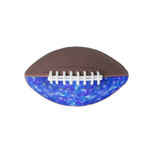 Galaxy crystal Blue polygonal facet pattern American Football (Voorkant)
