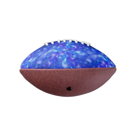 Galaxy crystal Blue polygonal facet pattern American Football (Gedraaid 270)