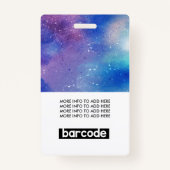 Galaxy Custom Employee Photo Persoonlijke naam Badge (Achterkant)