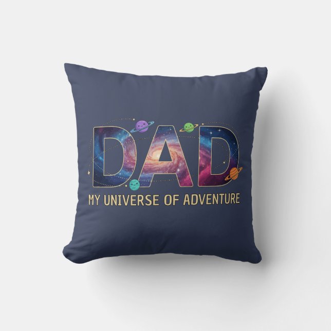 Galaxy Dad Universe Adventure Kussen (Voorkant)