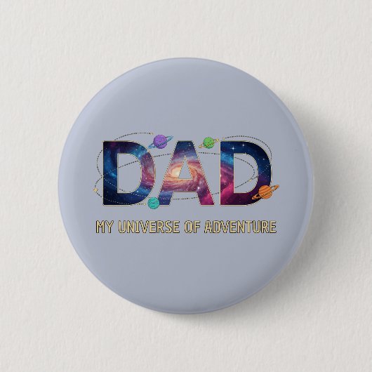 Galaxy Dad Universe Adventure Ronde Button 5,7 Cm (Voorkant)