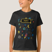 Galaxy Design Tshirt with Rocket and Stars for Boy (Voorkant)