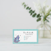 Galaxy Diamond Green Chevron Minimalistisch Visitekaartje (Staand voorkant)