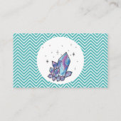 Galaxy Diamond Green Chevron Minimalistisch Visitekaartje (Achterkant)