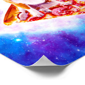 Galaxy Dog Riding Pizza Poster (Hoek)