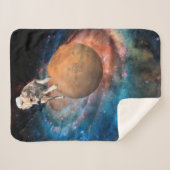 Galaxy Dog Sherpa Deken – Cosmic Fee Galaxy™ (Voorkant (horizontaal))