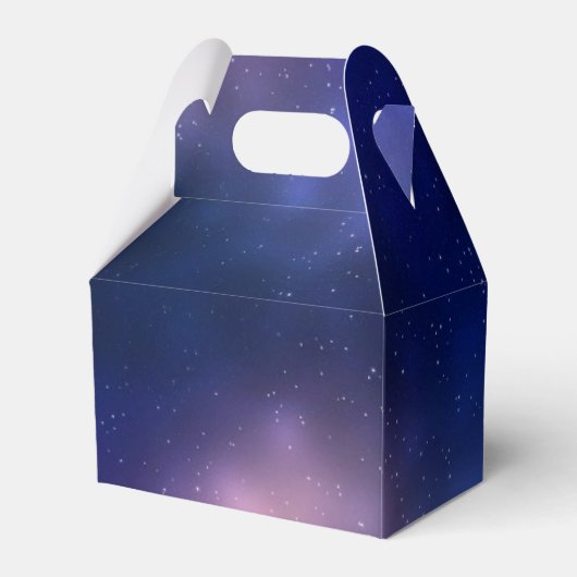 Galaxy Donkerblauw en Paarse Sterrennacht bruiloft Bedankdoosjes (Achterkant)