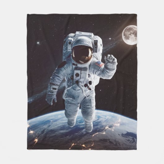 Galaxy Dreams | astronaut in de ruimte Fleece Deken (Voorkant)