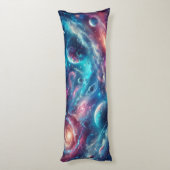 Galaxy Dreams: Duik in Deep Space Design Lichaamskussen (Achterkant (Verticaal))