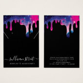 Galaxy Drip Earringing Ketting Display Kaart (Voorkant /achterkant)