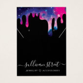 Galaxy Drip Earringing Ketting Display Kaart (Voorkant)