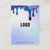 Galaxy Drip Earrings Display Logo Card Visitekaartje (Voorkant)