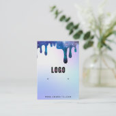 Galaxy Drip Earrings Display Logo Card Visitekaartje (Staand voorkant)