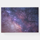 Galaxy Elegant Sterrennacht Universum Bruiloft Gastenboek (Achterkant)