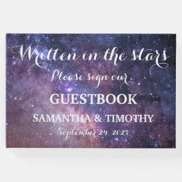 Galaxy Elegant Sterrennacht Universum Bruiloft Gastenboek