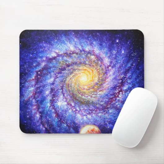 Galaxy en planeten muismat (Met muis)