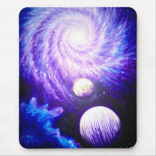 Galaxy en planeten muismat