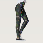 Galaxy en planeten op zwarte achtergrond leggings (Rechts)