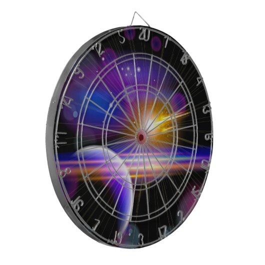 Galaxy en sterren dartbord (Voorkant Links)