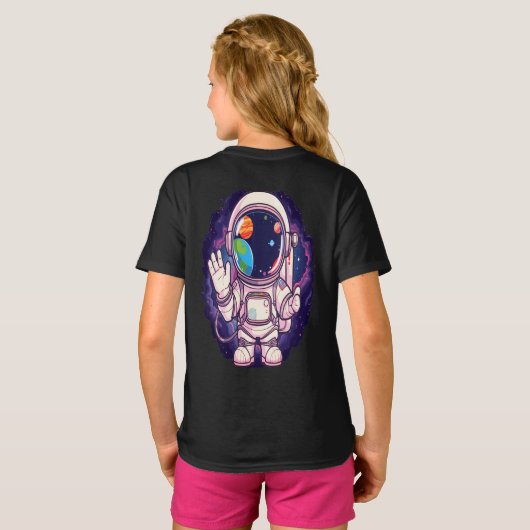 Galaxy Explorer Kinder Shirt Fun Space Adventure (Achterkant volledig)