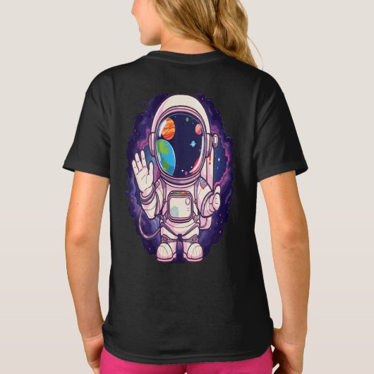 Galaxy Explorer Kinder Shirt Fun Space Adventure (Achterkant)