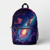 Galaxy Explorer Kinder zwarte rugzak Cosmic (Voorkant)