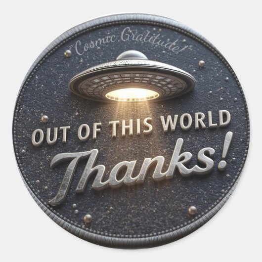 Galaxy Explorers – Buiten deze wereld Bedankt Sti Ronde Sticker (Voorkant)