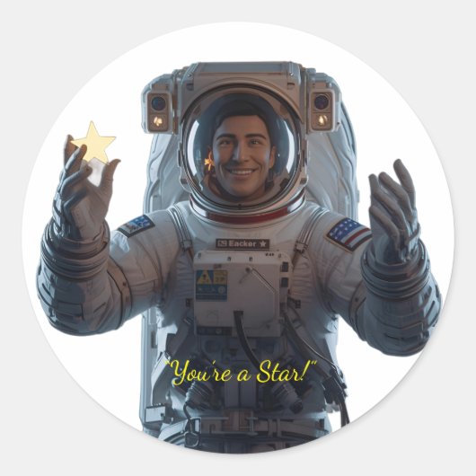 Galaxy Explorers – Buiten deze wereld Bedankt Sti Ronde Sticker (Voorkant)