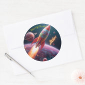 Galaxy Explorers – Buiten deze wereld Bedankt Sti Ronde Sticker (Envelop)