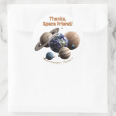 Galaxy Explorers - Out of This World - Dank je wel Ronde Sticker (Tas)