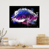 Galaxy eye aquarellen poster (Keuken)