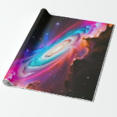Galaxy Fantasy Verjaardagscadeau Inpakpapier (Uitgerold)
