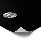 Galaxy & Faux Silver Glitter Agate Sweet 16 Poster (Hoek)