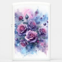 Galaxy Floral Roos Zippo aansteker