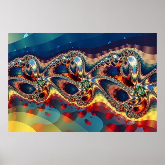 Galaxy Flower Fractal Poster (Voorkant)
