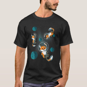 Galaxy Fox Vossen Ruimte Sterren Kerstmis Verjaard T-shirt