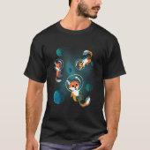 Galaxy Fox Vossen Ruimte Sterren Kerstmis Verjaard T-shirt (Voorkant)